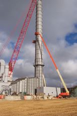 Erection of final stack section